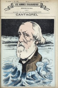 Portrett av Felix Francois Jean Cantagrel (1810-1887), brevmann, kommunalråd og stedfortreder i Paris. Tegneserie av Gill, Paris. av Andre Gill