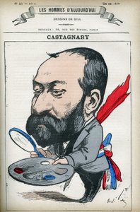 Portrett av Jules Castagnary (1830-1888), fransk politiker, advokat, journalist, amatør og kunstkritiker. Tegneserie av Gill, Paris. av Andre Gill