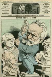 Portrett av Victor Hugo (1802-1885), fransk mann av bokstaver og politiker. Omslag i "" L