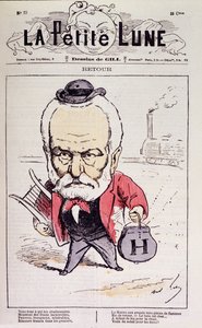 Return (retur til Frankrike av Victor Hugo i 1870 etter hans eksil) - av Gill, i "La Petite Lune" av Andre Gill