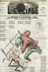 Rocamels leie, annonse for «La Petite Presse». Omslag i "" L