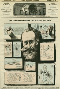 The Triumphators of the Salon, eller Triumph of Absence av Edouard Manet (1832-1883), fransk maler. Omslag i "" L