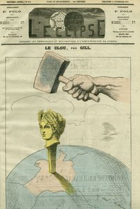 Spikeren, en tegneserie om republikken som illustrerer et sitat av Alexandre Dumas Fils: «Meninger er som spiker. Jo mer du treffer dem, jo mer treffer du dem.”” Omslag i “” L