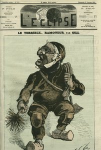 Den forferdelige skorsteinen, Adolphe Thiers (1797-1877), fransk historiker og statsmann. Omslag i "" L'Eclipse"" av Gill, 27. oktober av Andre Gill