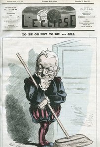 Å være eller ikke være, tegneserie av Adolphe Thiers (1797-1877), fransk statsmann. Omslag i "" L