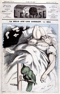 Victoria-karikatur i "" Sleeping Beauty"" - av Gill, i "" L