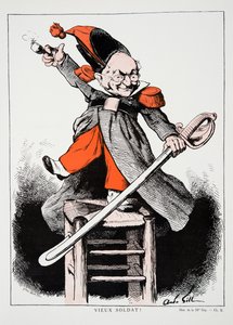 Old Soldier!, fra History of the Third Republic, Vol. I, Politisk historie, pub.1933 av Andre Gill