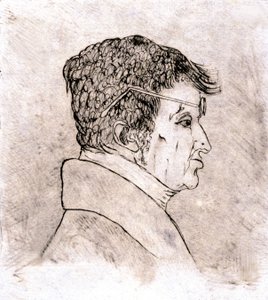 Andre Marie Ampere, selvportrett ca. 1805-1810 (tegning)