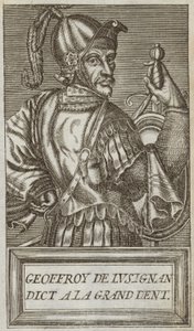 Geoffrey av Lusignan, greve av Jaffa og Ascalon, Lord of Vouvant og Mervent av Montcontour og Soubise, illustrasjon fra 