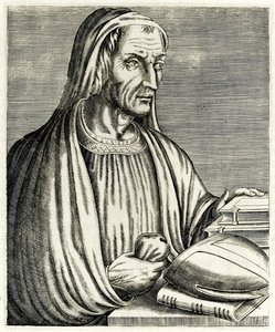 Gregory of Tours fra ?True Portraits?? av André Thévet utgitt i 1594 av Andre Thevet