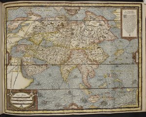 Kart over Asia, The Universal Cosmography of André Thevet av Andre Thevet