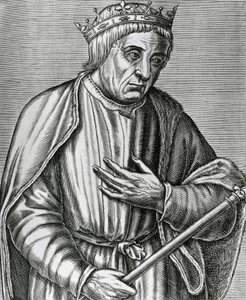 Portrett av Casimir III, konge av Polen, kjent som Great (1310-1370), gravering fra The Real Portraits and Lives of Illustrious Men av Andre Thevet