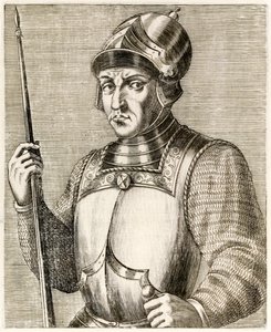 Vilhelm Erobreren, den første normanniske kongen av England, fra True Portraits av André Thévet utgitt i 1584 av Andre Thevet