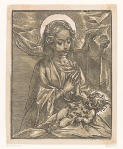 Maria forguder Kristusbarnet av Andrea Andreani