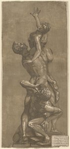 Voldtekten av en sabin, 1584. av Andrea Andreani