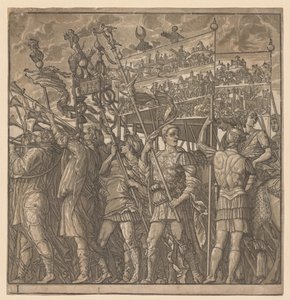 The Triumph of Julius Caesar: Soldiers Carrying the Pictures of War av Andrea Andreani