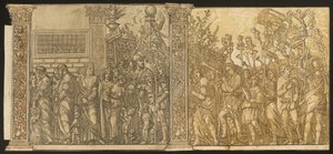 The Triumph of Julius Caesar [nr.7 og 8 pluss 2 kolonner], 1599. av Andrea Andreani