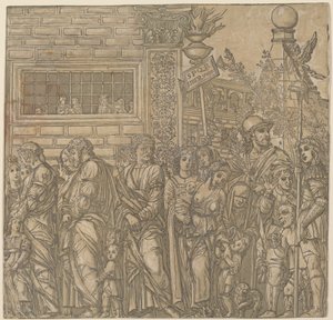 Julius Cæsars triumf av Andrea Andreani after Andrea Mantegna