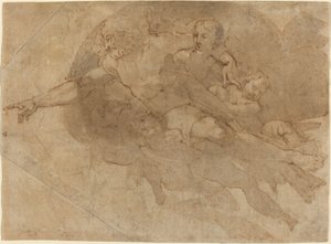 Gud Fader i herlighet av Andrea Boscoli after Michelangelo
