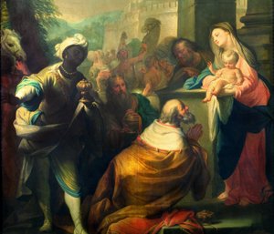 The Adoration of the Magi, detalj av de tre kongene, c.1750 detalj av 87285