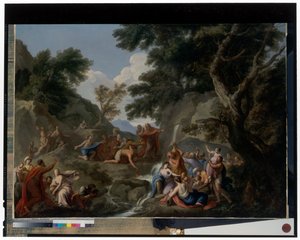 Moses slår vann fra klippen