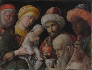 De hellige tre kongers tilbedelse av Andrea Mantegna