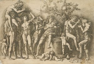 Bacchanal med et vinkar, ca. 1470-90. av Andrea Mantegna