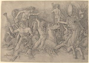 Battle of the Sea Gods [venstre halvdel] av Andrea Mantegna