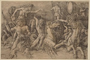 Sjøgudenes kamp [venstre halvdel] av Andrea Mantegna