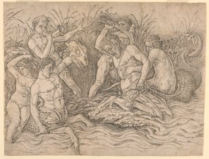 Battle of the Sea Gods, høyre halvdel av Andrea Mantegna