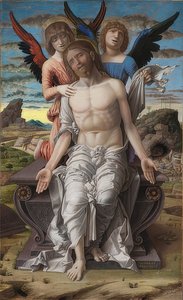 Kristus som sorgens mann. 1495-1500 av Andrea Mantegna