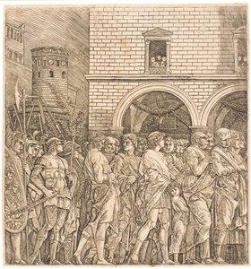 Det romerske senatet følger en triumf av Andrea Mantegna
