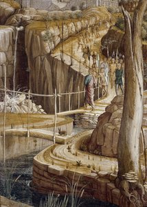Detalj av "Bønnen i oliventrærnes hage", Judas leder soldatene til Jesus - Agony in the Garden av Andrea Mantegna