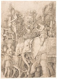 Elefanter som bærer fakler av Andrea Mantegna