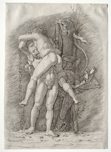 Hercules og Antaeus, 1400-tallet. av Andrea Mantegna