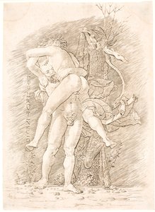 Hercules og Antaeus av Andrea Mantegna
