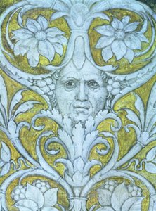 Selvportrett innlemmet i den dekorative frisen til Camera degli Sposi eller Camera Picta, 1465-74 freskodetalj av 78449 av Andrea Mantegna