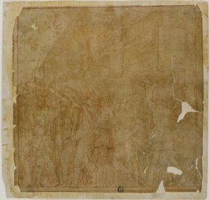 Study for the Triumphs of Julius Caesar: Canvas No. I av Andrea Mantegna
