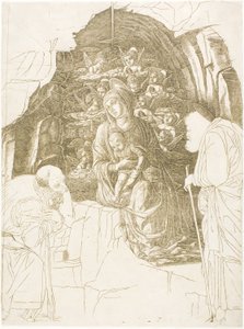 The Adoration of the Magi (Jomfru fra grotten) av Andrea Mantegna
