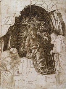 The Adoration of the Magi: The Virgin in the Grotte, ca. 1475-80 av Andrea Mantegna
