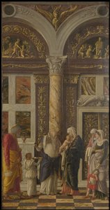 The Circumcition Triptych of the Uffizi Uffizi Tryptich, høyre panel, ca 1463-1464 av Andrea Mantegna