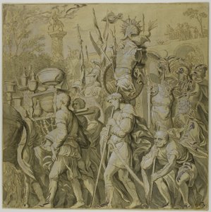 Triumfer til Julius Cæsar: Lerret nr. VI av Andrea Mantegna