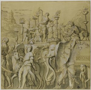 Triumphs of Julius Caesar: Canvas nr. V av Andrea Mantegna