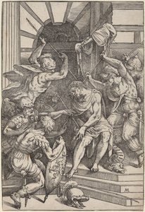 Kristus kronet med torner av Andrea Meldolla, called Schiavone, after Titian