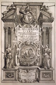 Tittelsiden til de fire arkitekturbøkene, bok II av Andrea Palladio