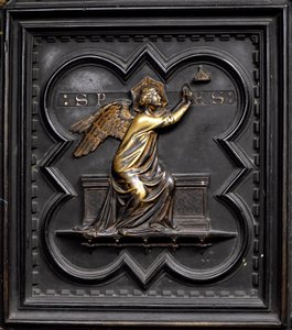 Hope, panel A av sørdørene til dåpskapellet i San Giovanni, 1336 (bronse)