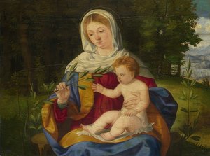 Madonna og barn med olivengren. rundt 1515