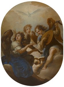 Three Music Making Angels, før 1720 av Andrea Procaccini