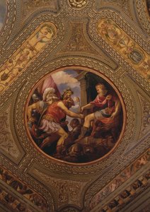 Allegory of the Empire, fra taket på biblioteket, 1556 av Andrea Schiavone