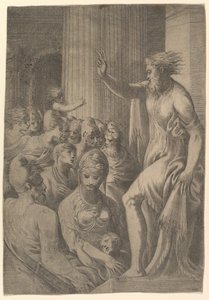 Saint Paul forkynner i Athen, ca. 1548-53. av Andrea Schiavone